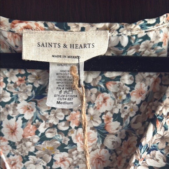 NWT Floral Cinch Waist Women's Top - Size M - Picture 5 of 6